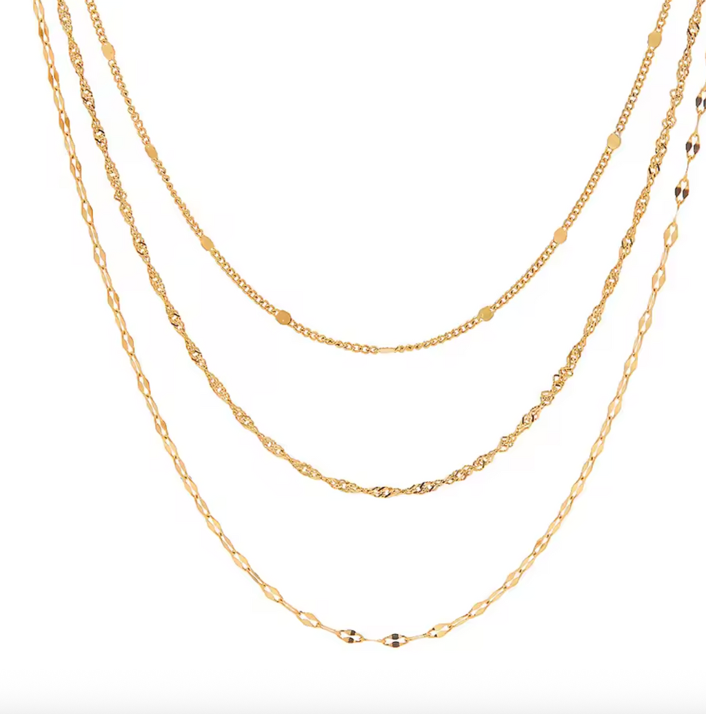 925 Sterling Silver Three-Layer Necklace