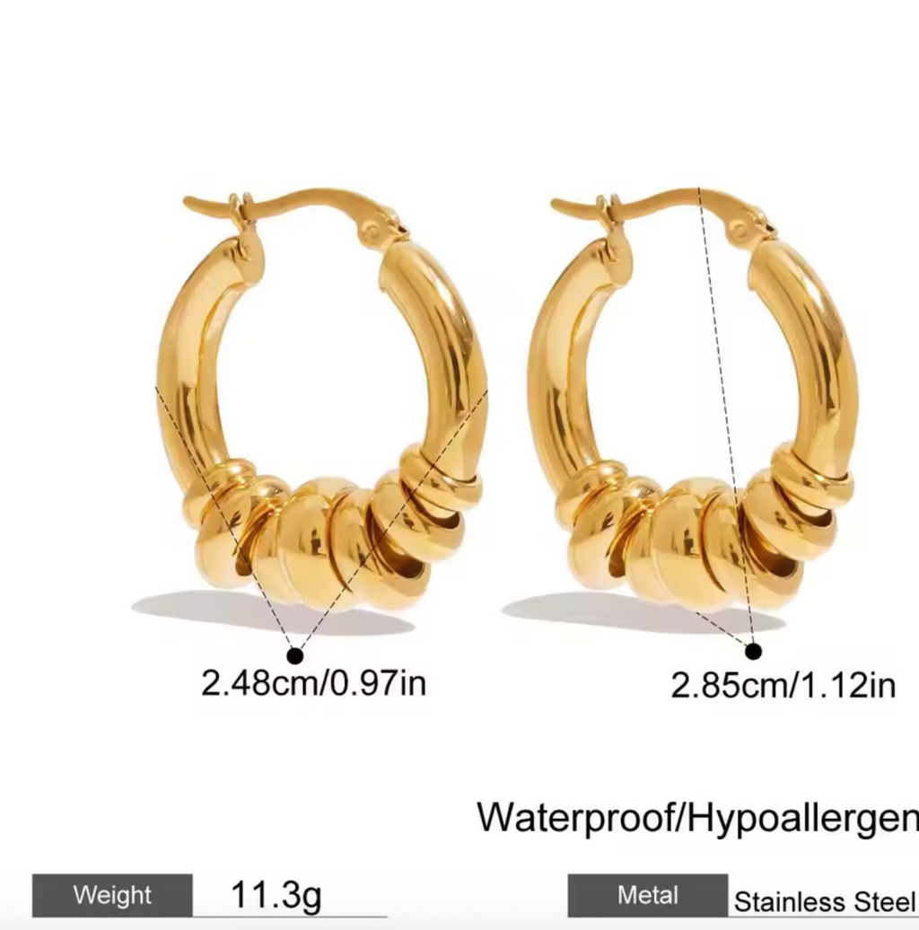 Vintage Mini Huggie Hoop Earrings