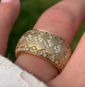 Italian Retro Four-Leaf Clover Zircon Ring